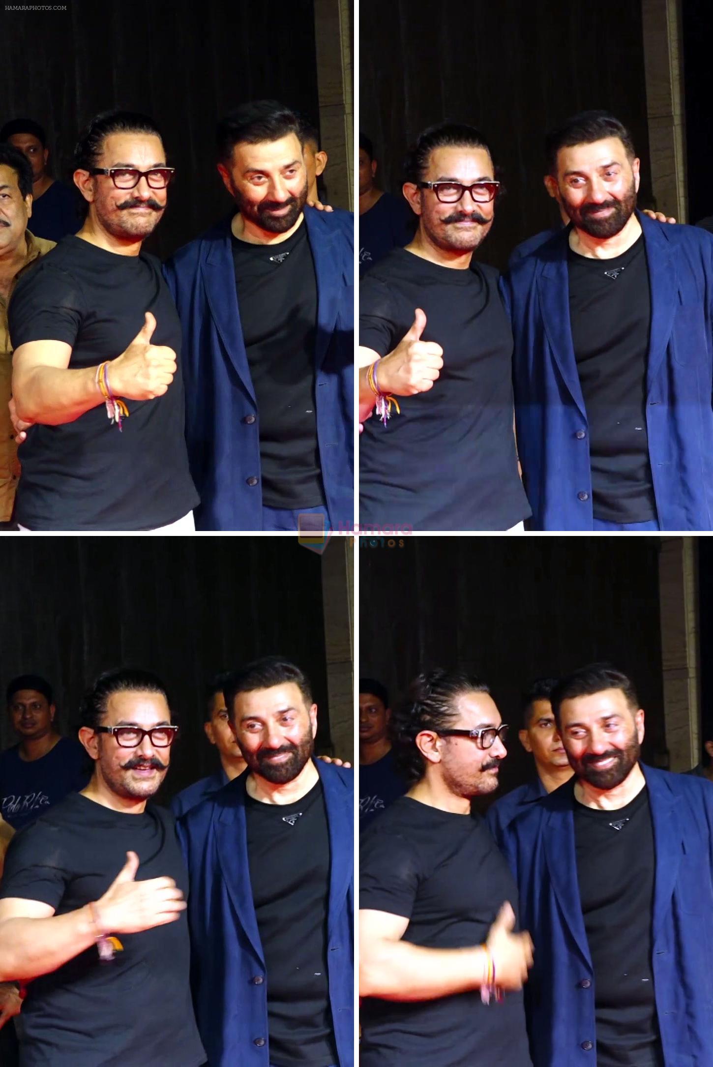Aamir Khan, Sunny Deol at Gadar 2 Success Party on 2nd Sept 2023
