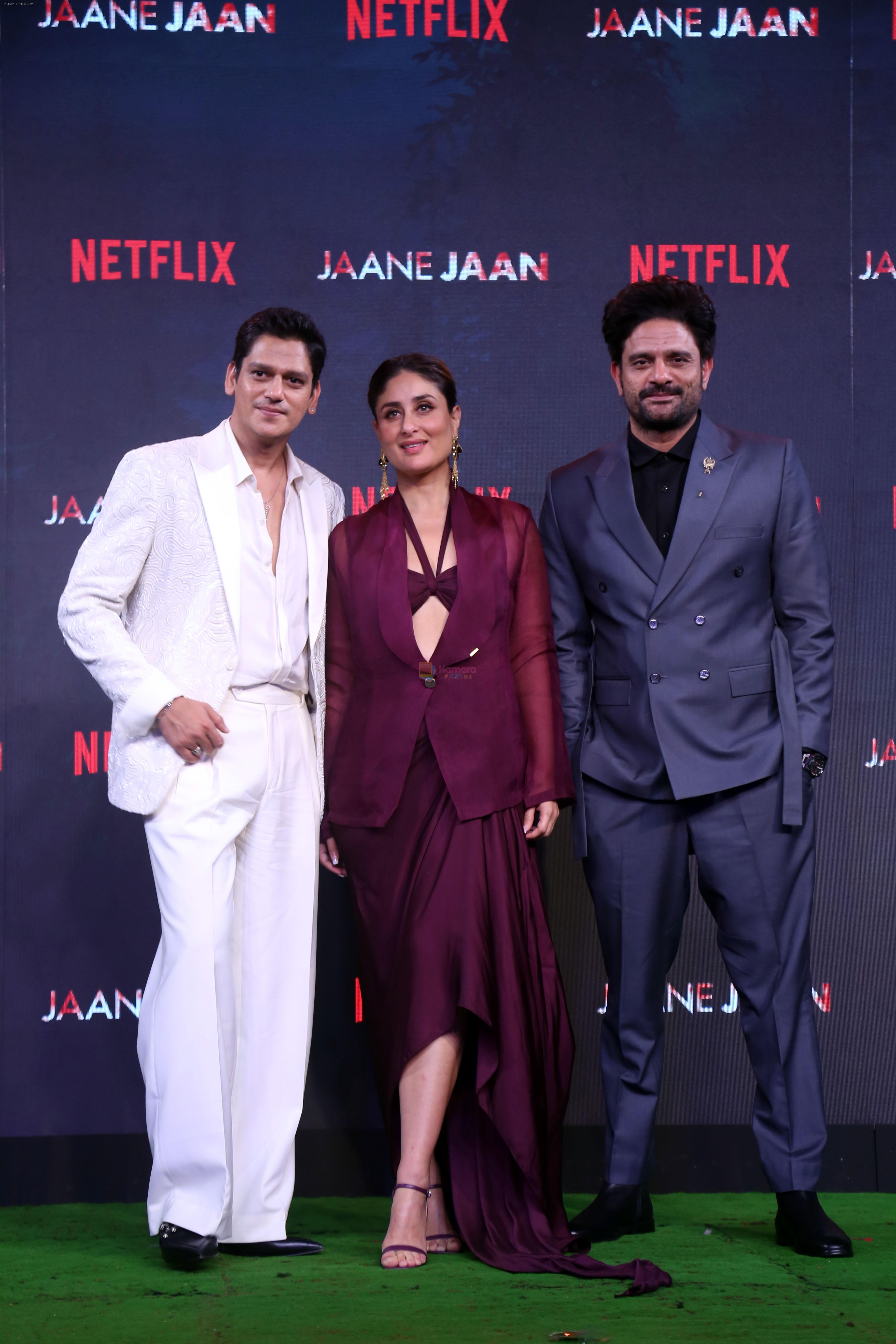 Jaideep Ahlawat, Kareena Kapoor, Vijay Varma at Jaane Jaan Film Trailer Launch on 5th Sept 2023