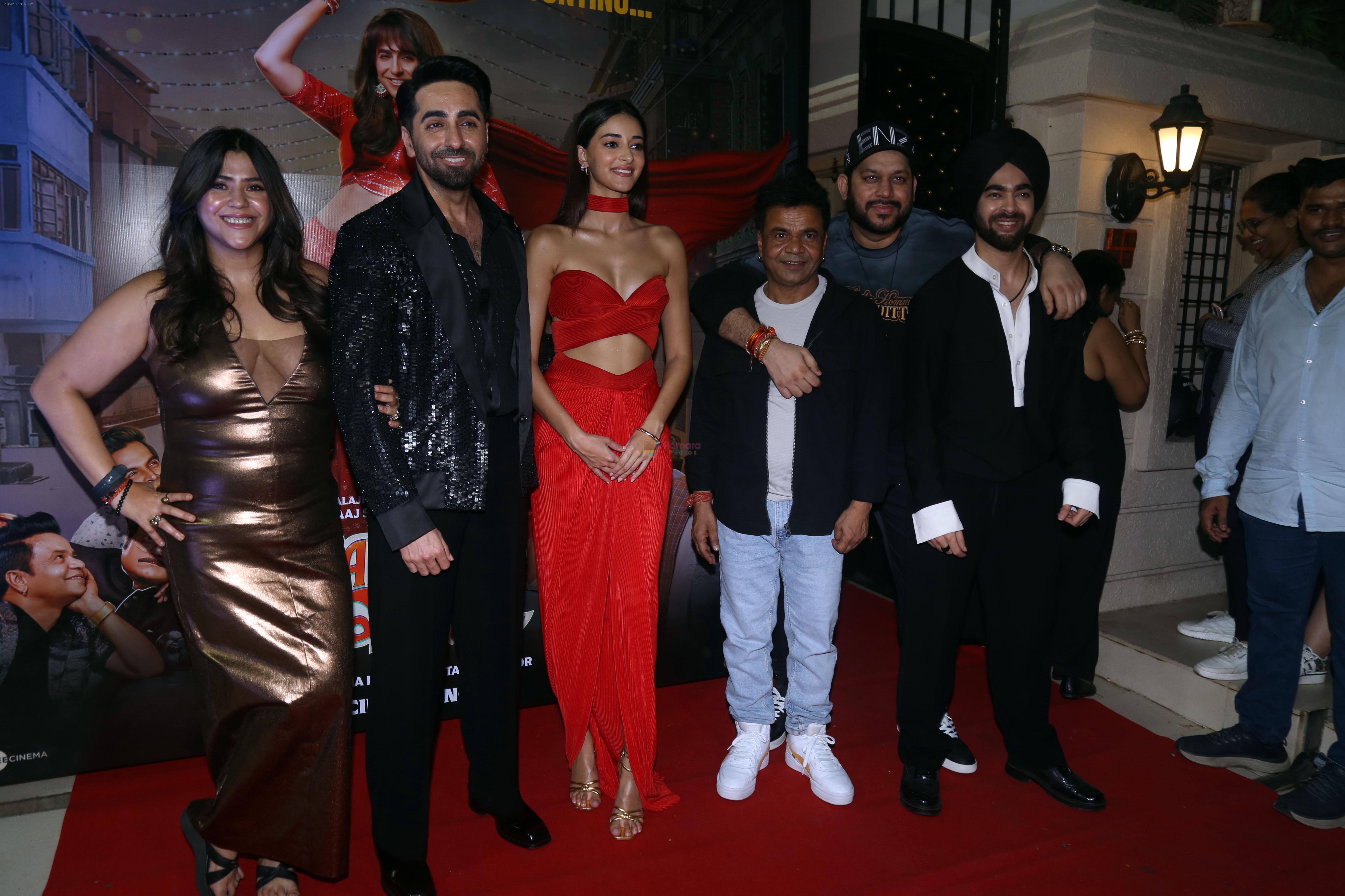 Ananya Panday, Ayushmann Khurrana, Ekta Kapoor, Manjot Singh, Raaj Shaandilyaa, Rajpal Yadav attends Dream Girl 2 Success Party on 6th Sept 2023