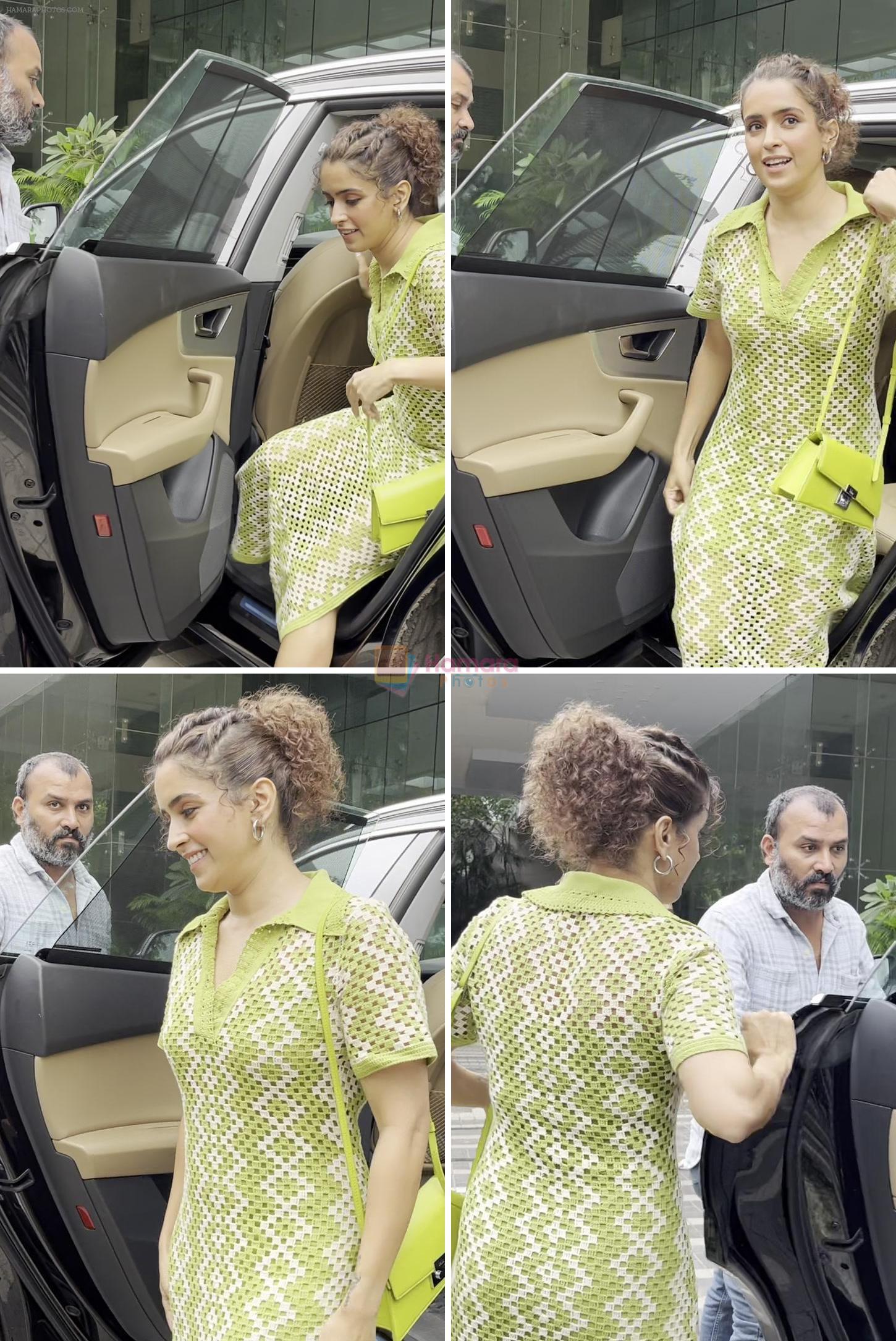 Sanya Malhotra Spotted At Collective Office In Andheri on 12th Sept 2023