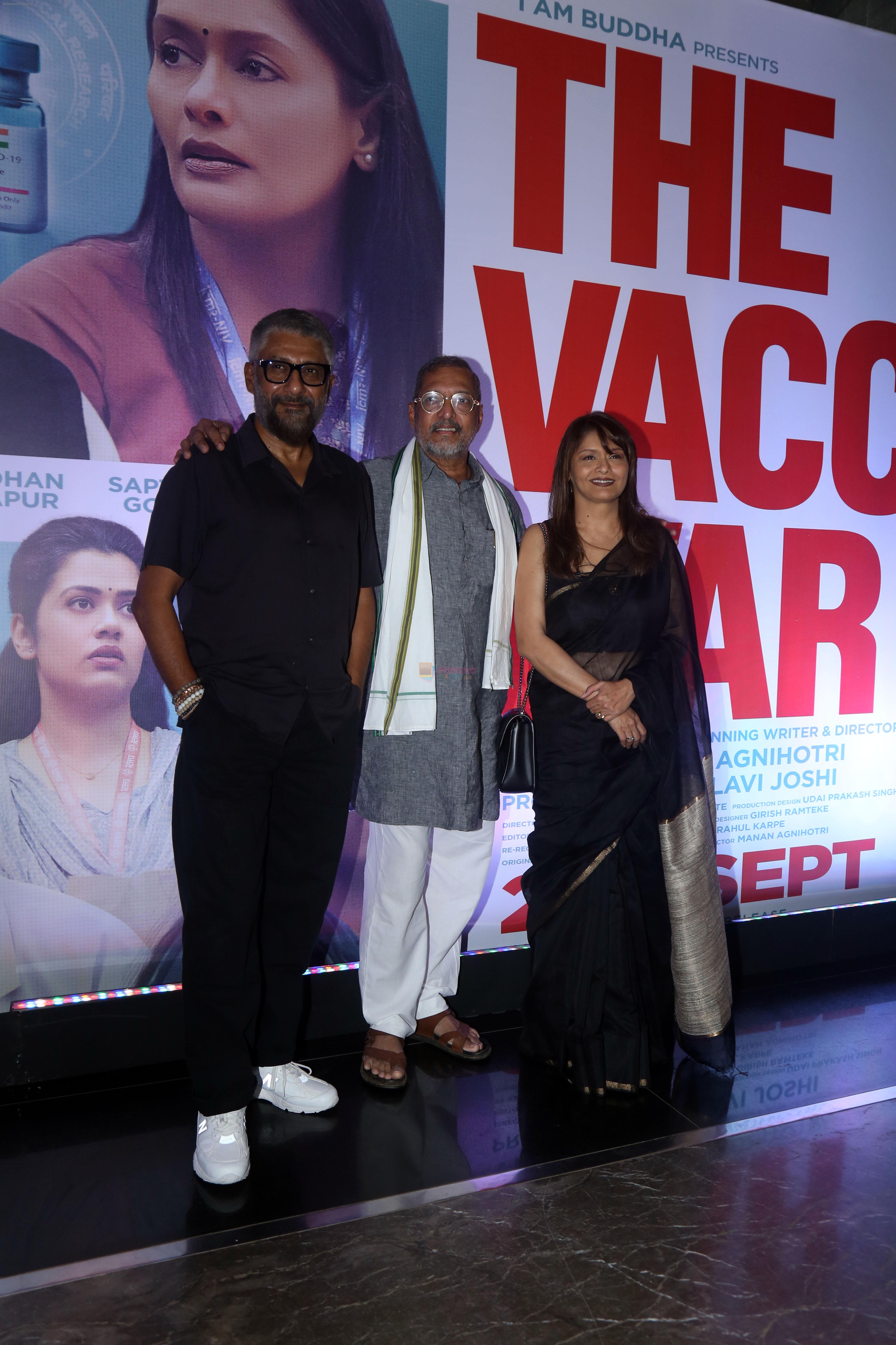 Nana Patekar, Pallavi Joshi, Vivek Agnihotri attends The Vaccine War Trailer Launch on 12th Sept 2023