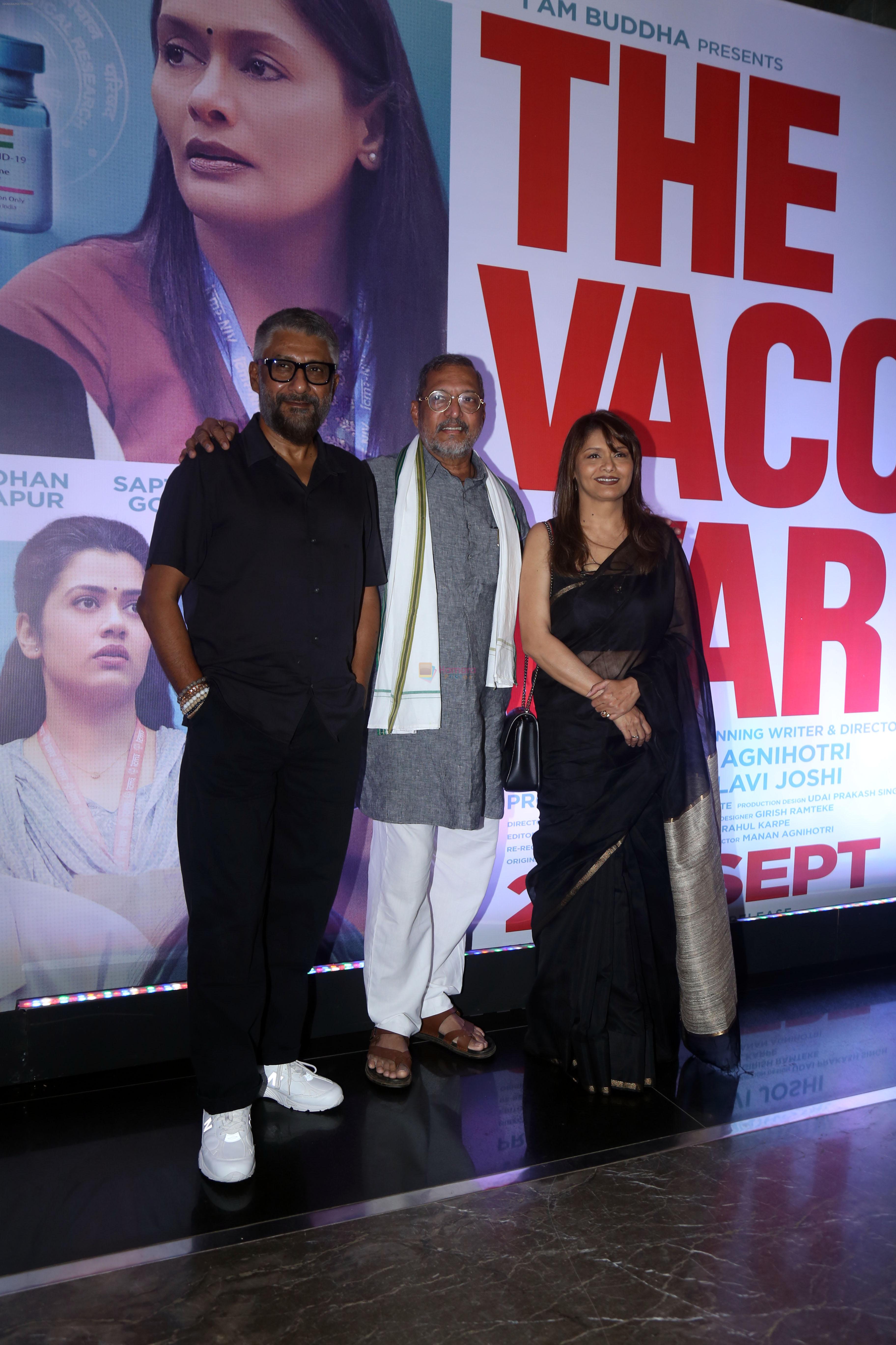Nana Patekar, Pallavi Joshi, Vivek Agnihotri attends The Vaccine War Trailer Launch on 12th Sept 2023