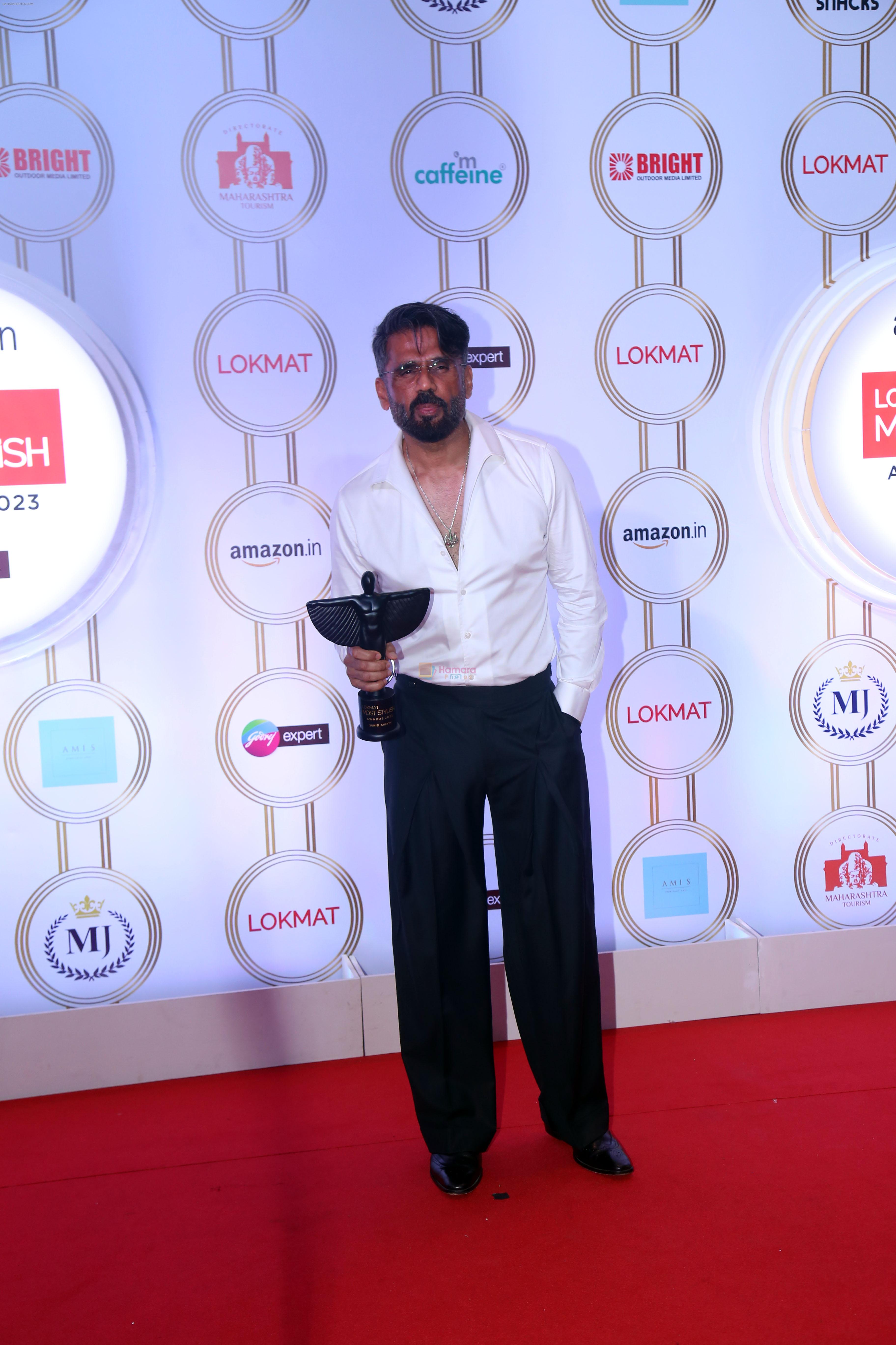 Suniel Shetty attends Lokmat Most Stylish Awards on 12th Sept 2023