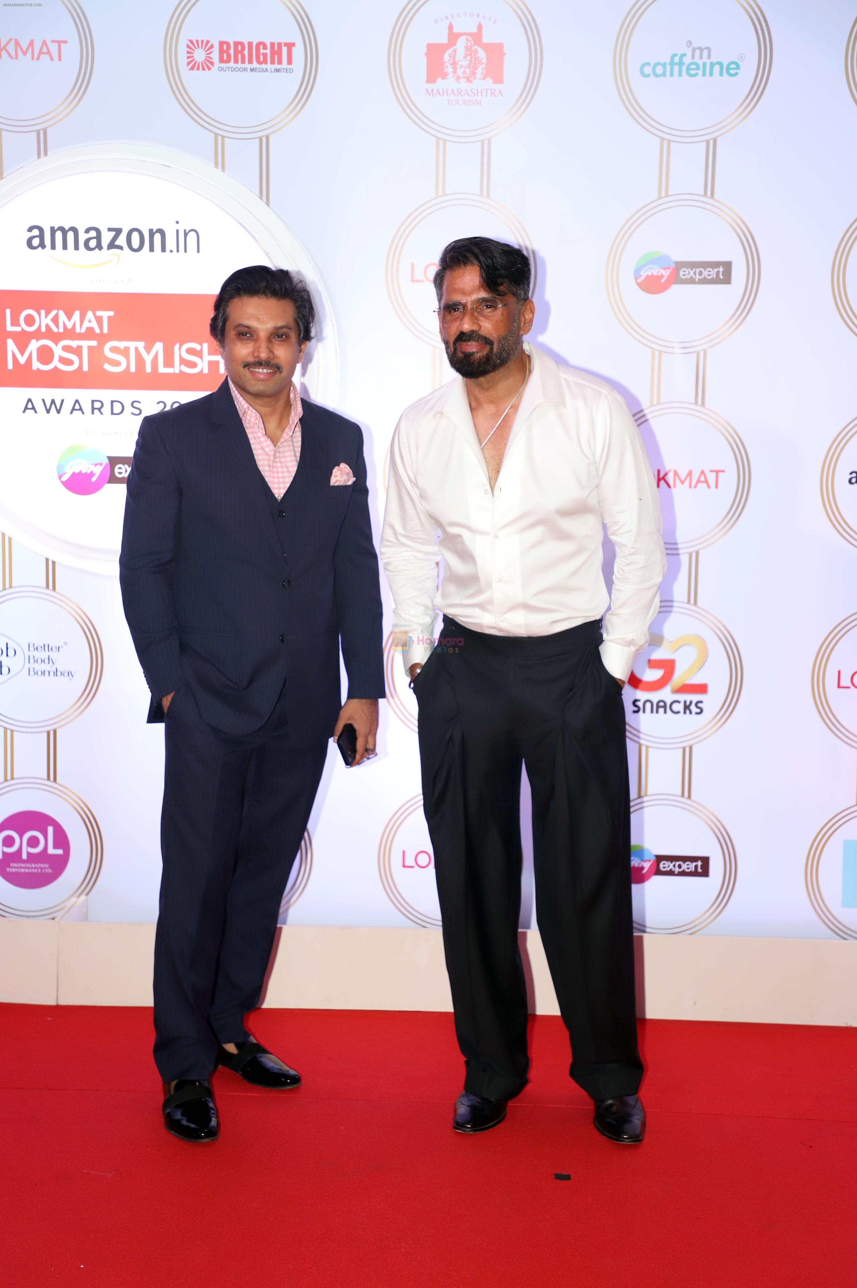 Abhinav, Suniel Shetty attends Lokmat Most Stylish Awards on 12th Sept 2023