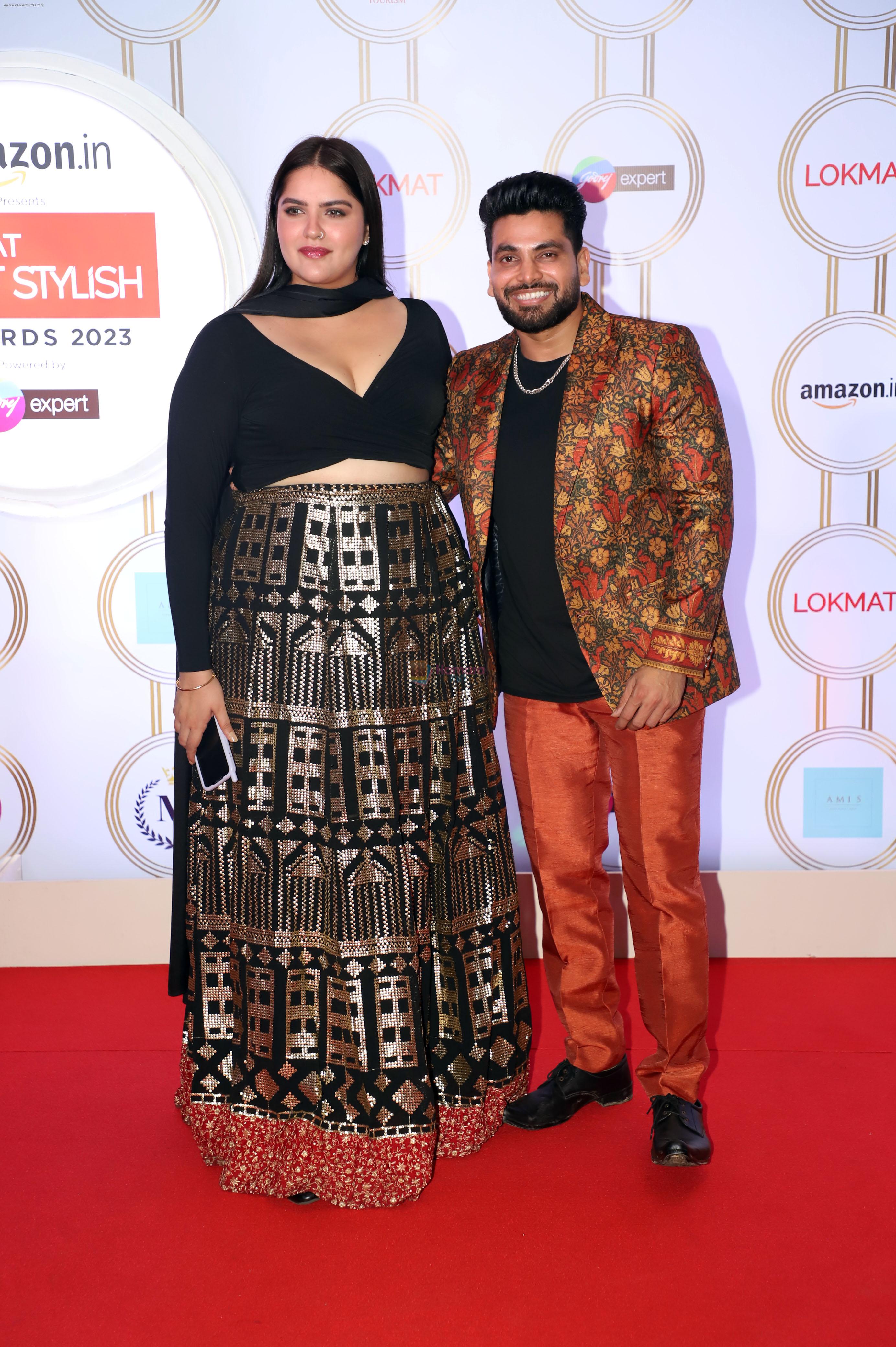 Anjali Anand, Shiv Thakare attends Lokmat Most Stylish Awards on 12th Sept 2023
