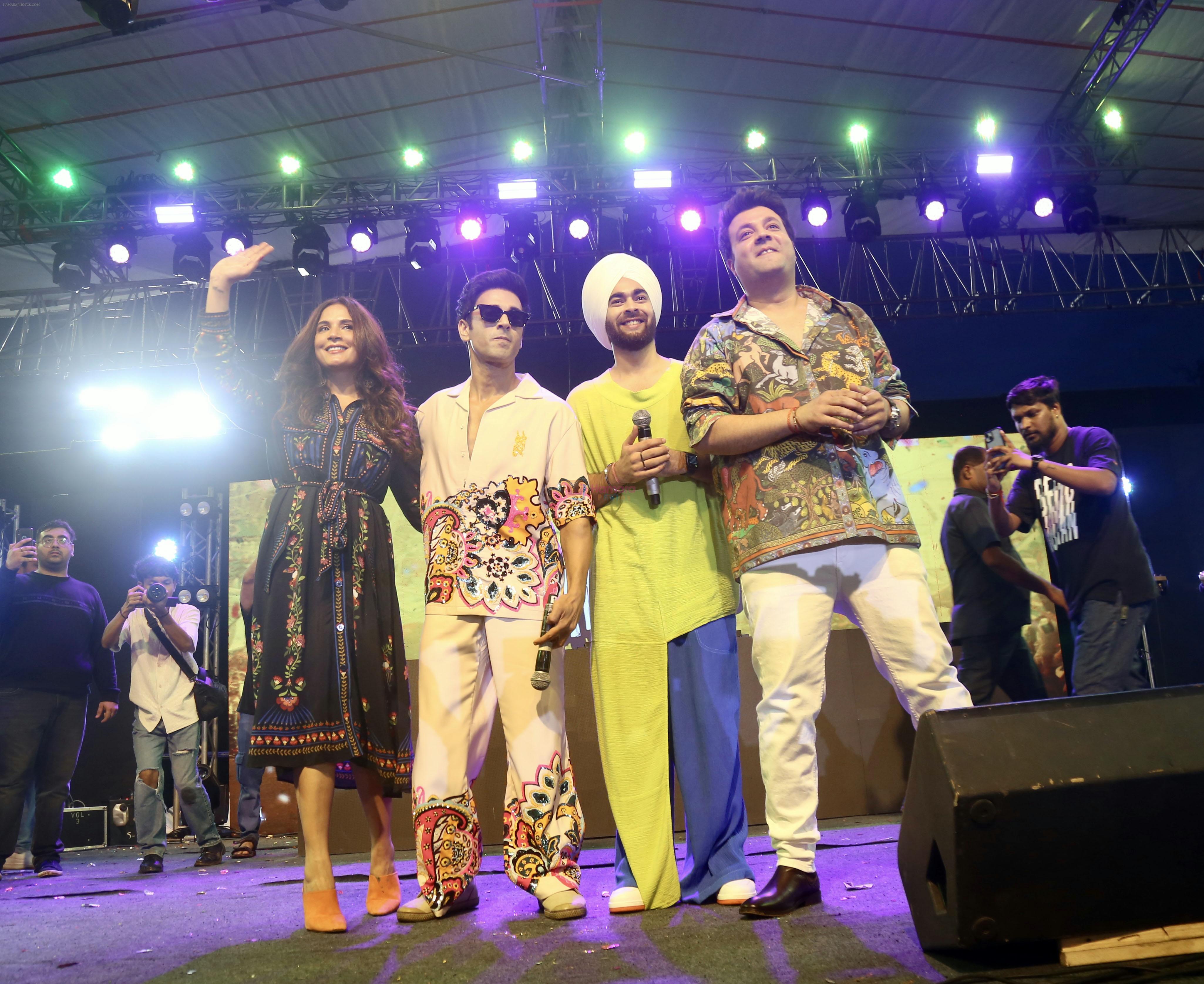 Manjot Singh, Pulkit Samrat, Richa Chadha, Varun Sharma attends the Fukrey 3 Movie Promotion on 16th Sept 2023