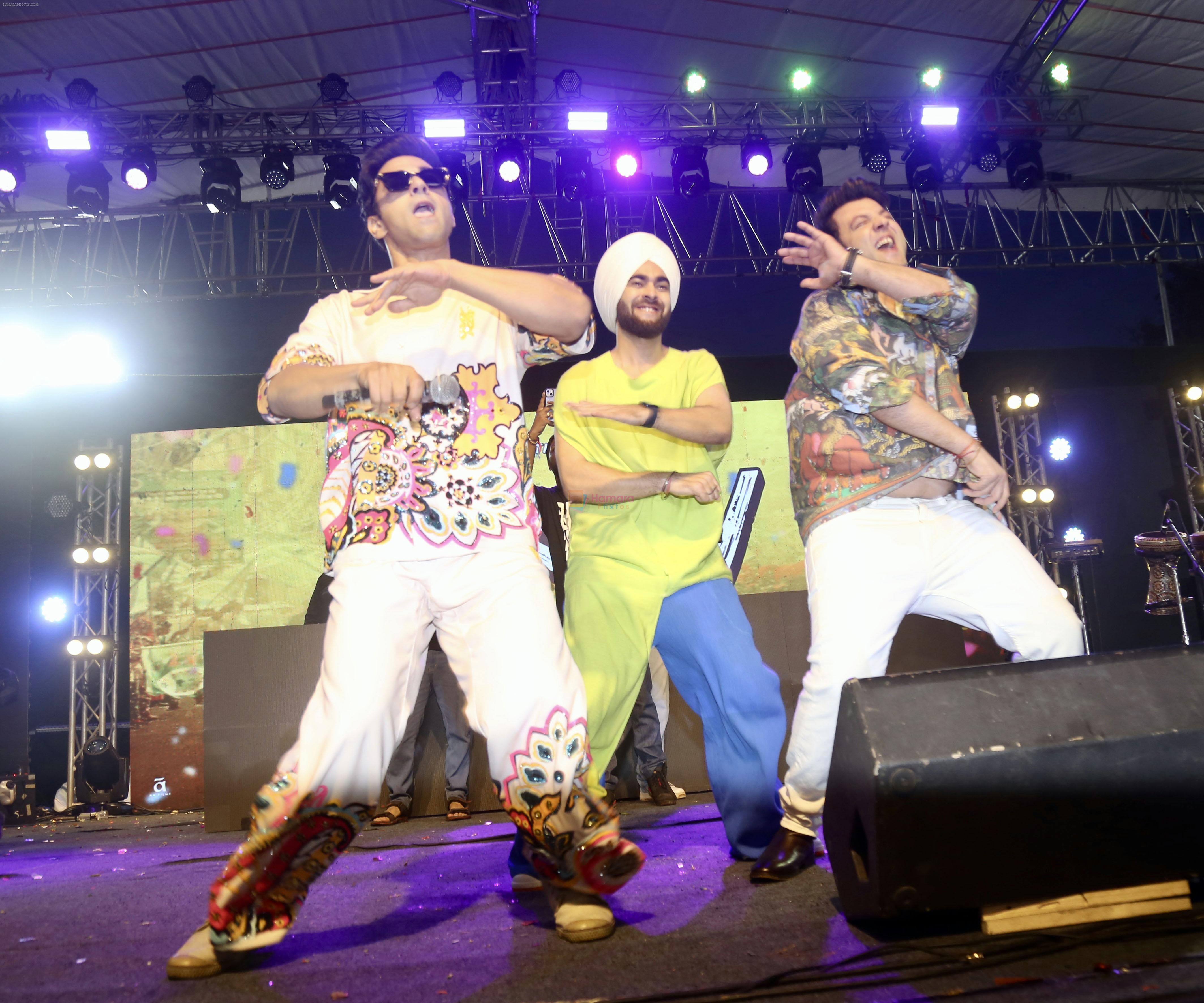 Manjot Singh, Pulkit Samrat, Varun Sharma attends the Fukrey 3 Movie Promotion on 16th Sept 2023