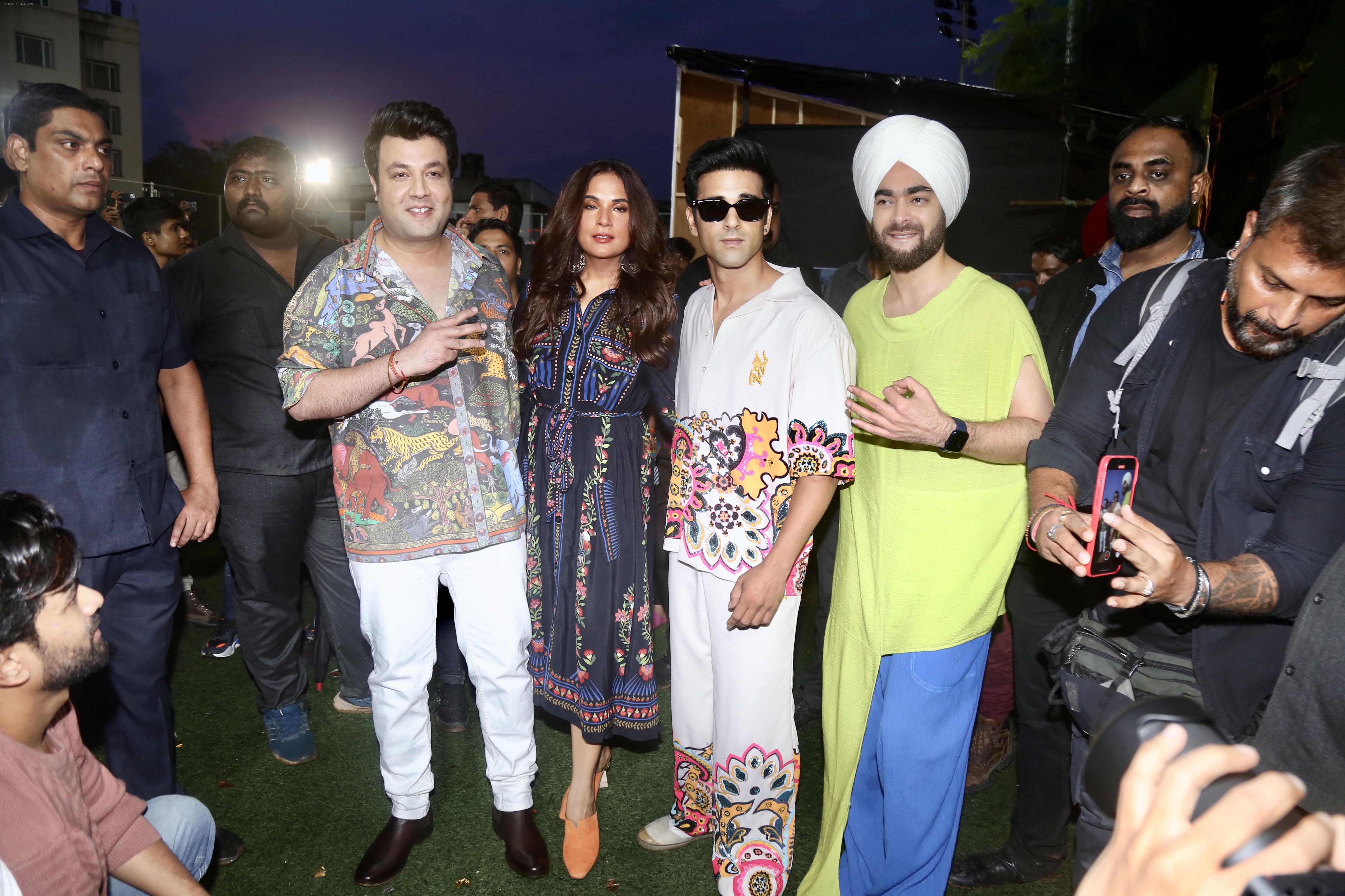 Manjot Singh, Pulkit Samrat, Richa Chadha, Varun Sharma attends the Fukrey 3 Movie Promotion on 16th Sept 2023