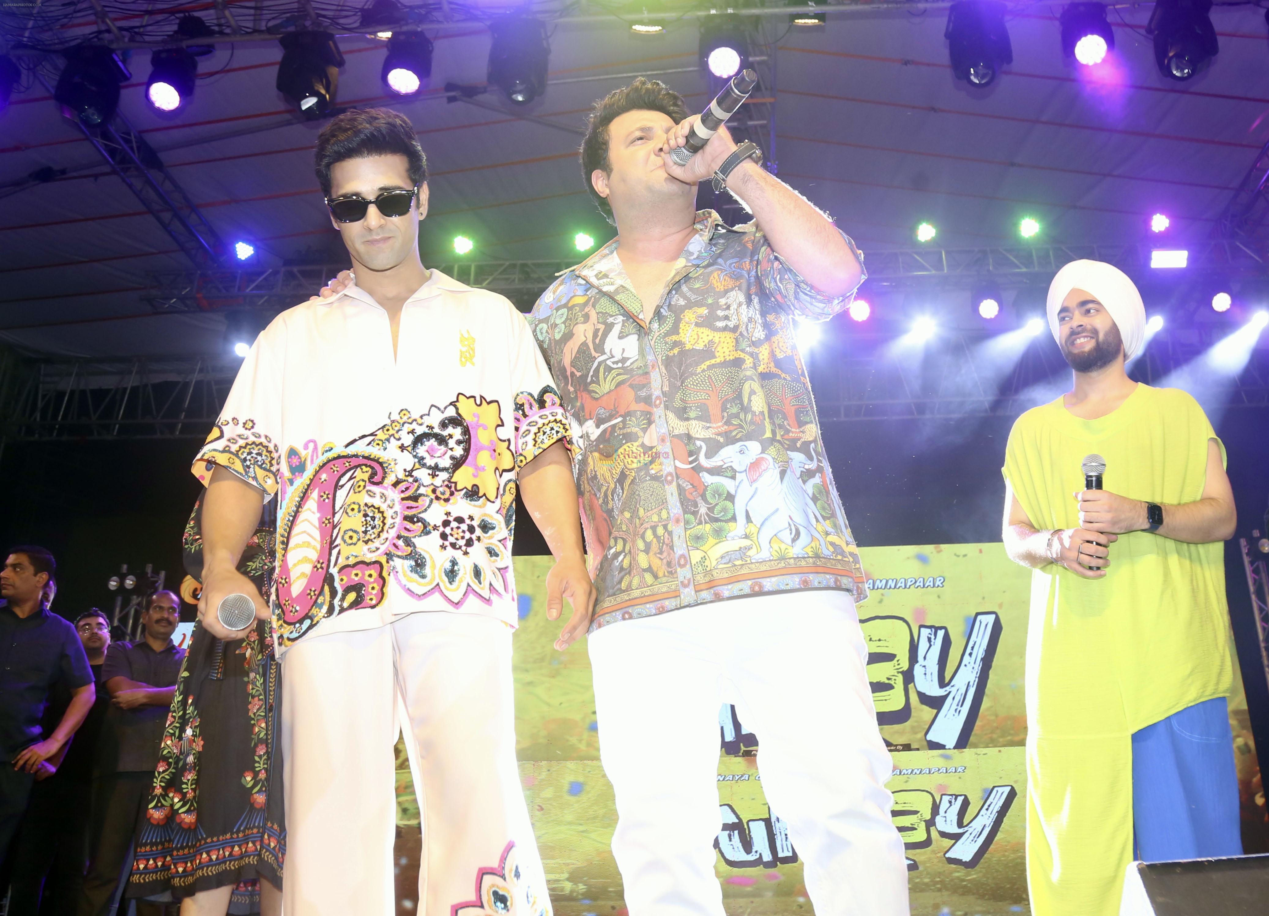 Manjot Singh, Pulkit Samrat, Varun Sharma attends the Fukrey 3 Movie Promotion on 16th Sept 2023