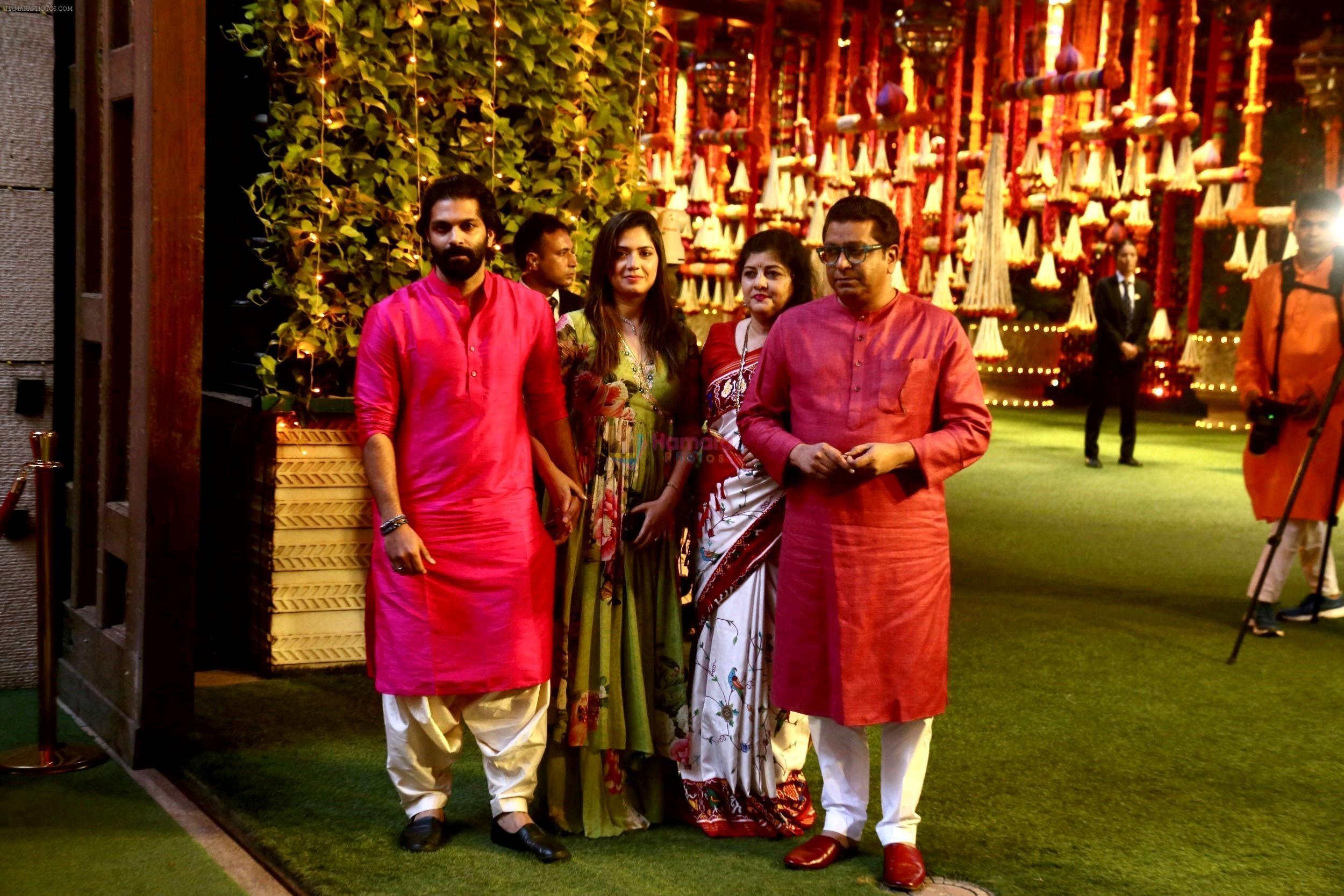 Amit Thackeray, Raj Thackeray, Sharmila Thackeray, Urvashi Thackeray at Ambani House Antilia for Ganpati Darshan on 19th Sept 2023