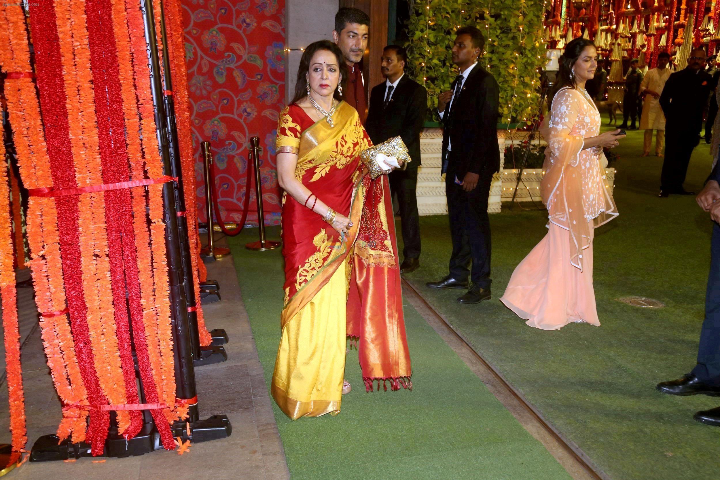 Hema Malini at Ambani House Antilia for Ganpati Darshan on 19th Sept 2023