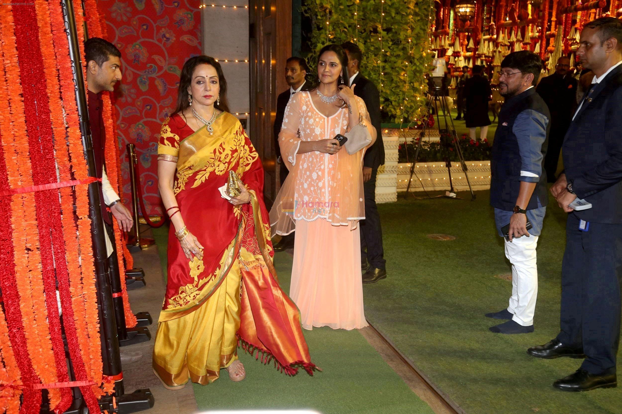 Ahana Deol, Hema Malini at Ambani House Antilia for Ganpati Darshan on 19th Sept 2023