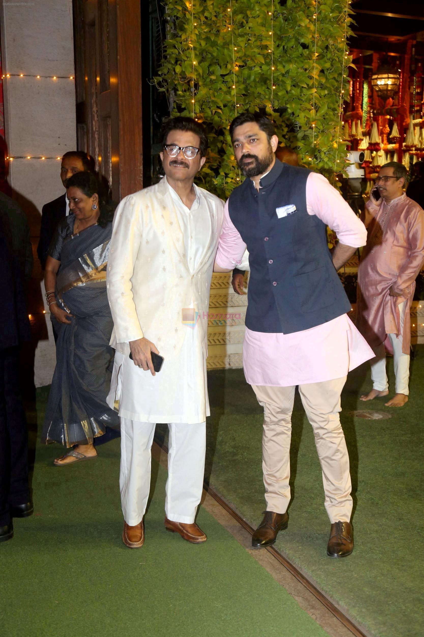 Anil Kapoor, Karan Boolani at Ambani House Antilia for Ganpati Darshan on 19th Sept 2023