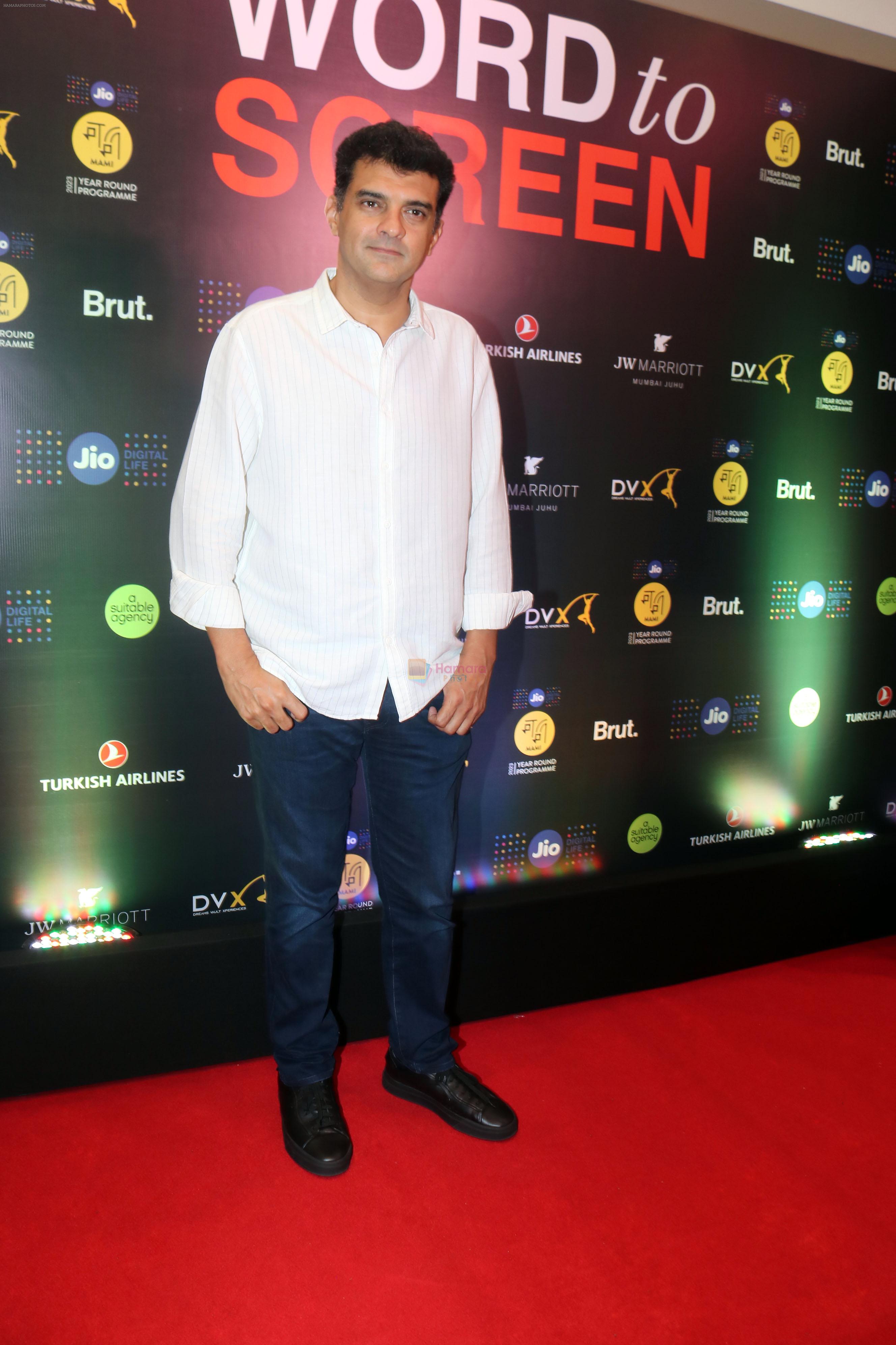 Siddharth Roy Kapur attends Word to Screen event at Jio Mami Mumbai Film Festival on 26th Sept 2023