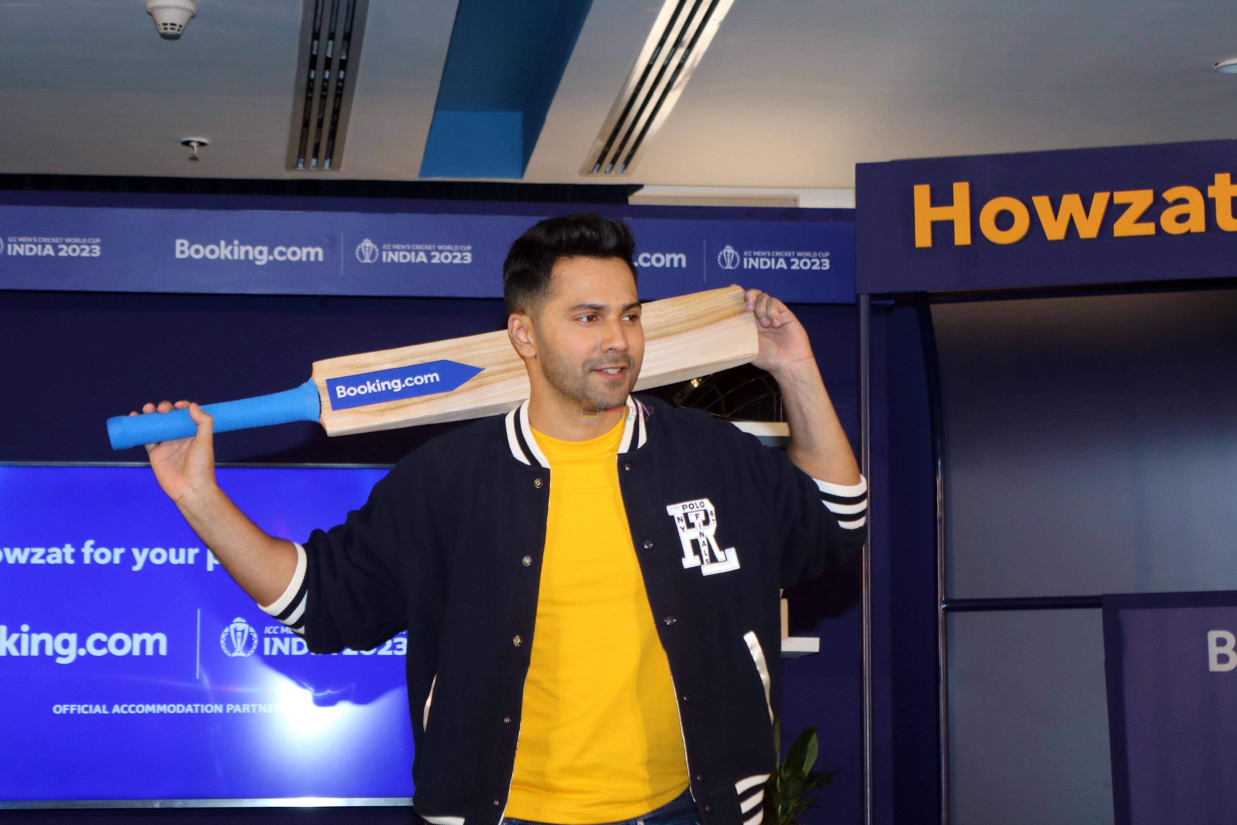 Varun Dhawan at booking.com being official accomodation partner for the ICC Men World Cup 2023 on 3rd Oct 2023