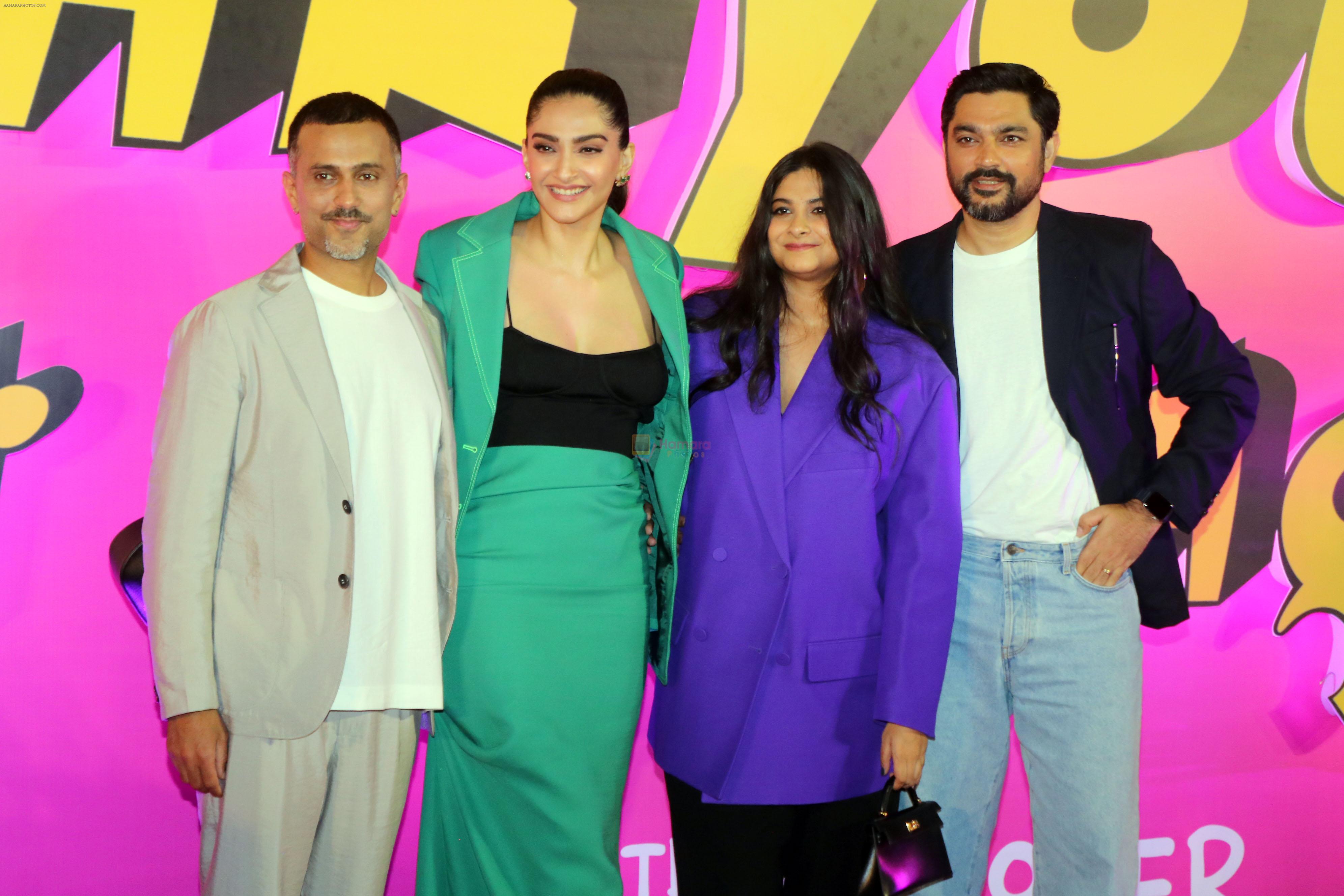 Anand Ahuja, Karan Boolani, Rhea Kapoor, Sonam Kapoor attends Thank You For Coming Film Premiere on 3rd Oct 2023
