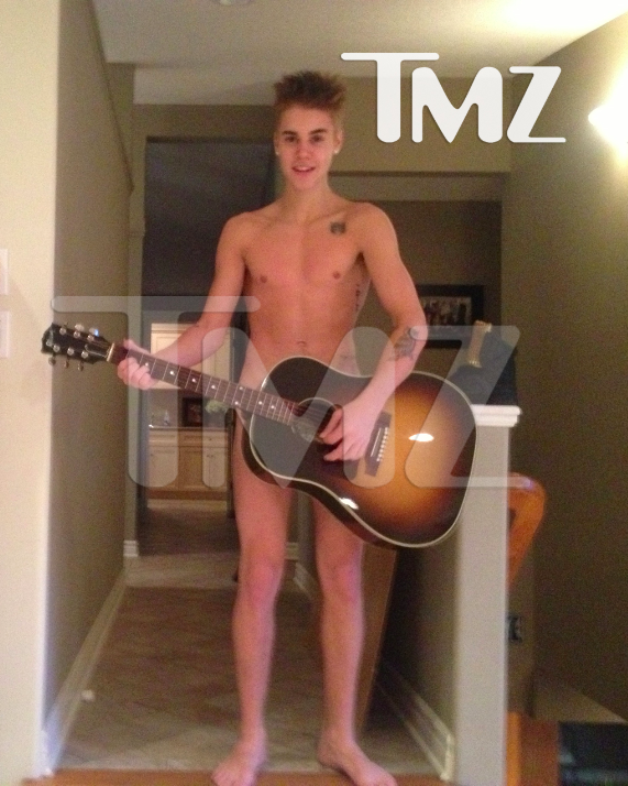 Justin Bieber Naked Guitar