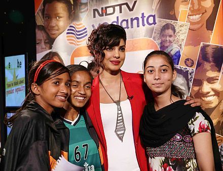 Priyanka Chopra at the NDTV Vedanta Our Girls Our Pride campaign on 19th Aug 2013
