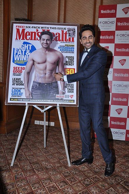 Ayushmann Khurana unveils Mens Health magazine in Mumbai on 9th July 2013