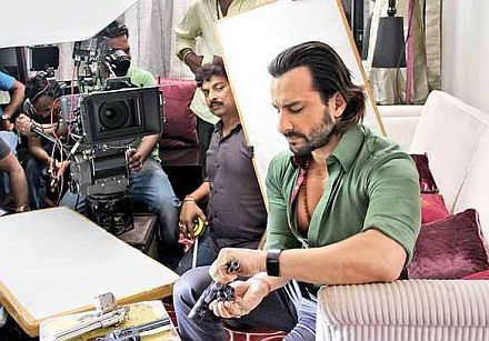 Saif Ali Khan on sets of Bullett Raja