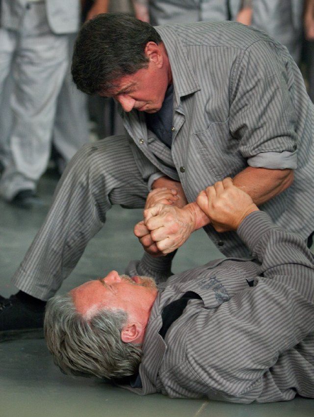 Arnold Schwarzenegger and Sylvester Stallone in Escape Plan