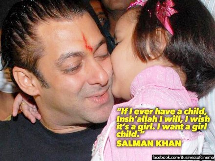 Salman Khan with a Girl Child