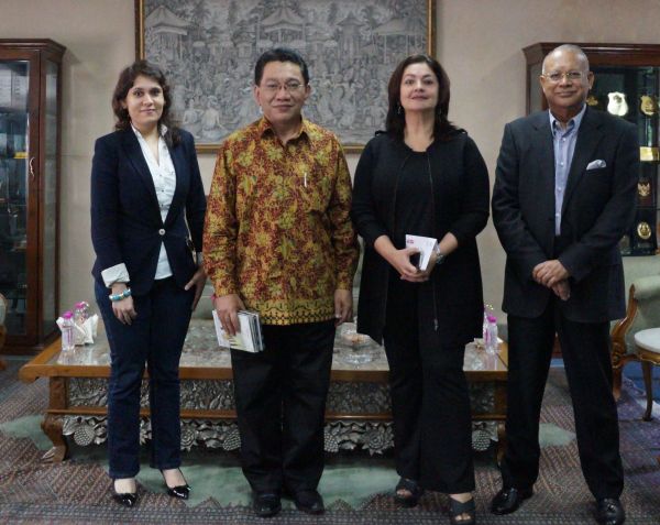 Ambassador of Indonesia HE Rizali, Mahesh Saharia Honorary Consul, with Pooja Bhatt