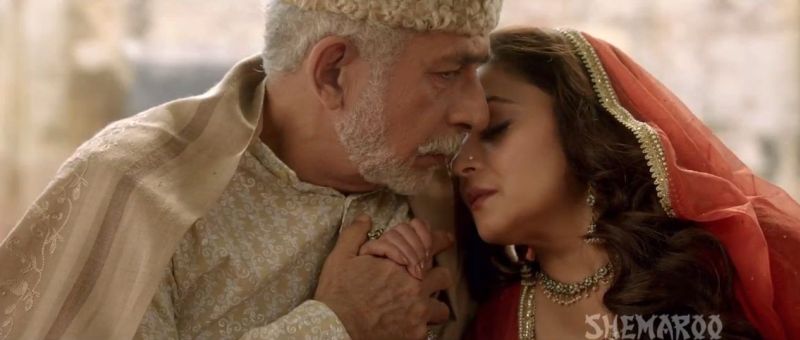 Naseeruddin Shah and Madhuri Dixit in Dedh Ishqiya