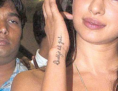 Priyanka Chopra Tattoo on Hand