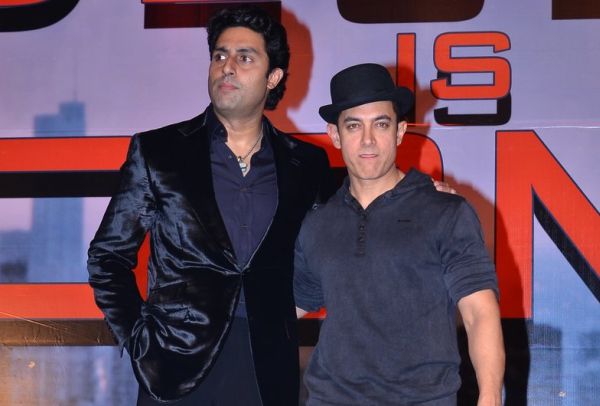 Aamir Khan, Abhishek Bachchan at Dhoom 3 press conference in Yashraj, Mumbai on 10th Dec 2013