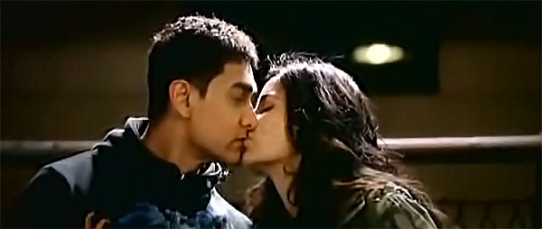 Aamir Khan and Katrina Kaif Kiss in Dhoom 3