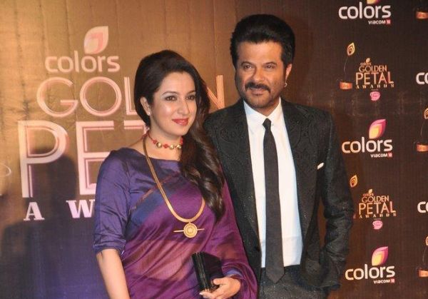 Anil Kapoor, Tisca Chopra at Colors Golden Petal Awards 2013 in BKC, Mumbai on 14th Dec 2013