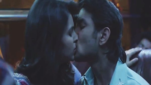 Sushant Singh Rajput and Parineeti Chopra Kiss in Shuddh Desi Romance