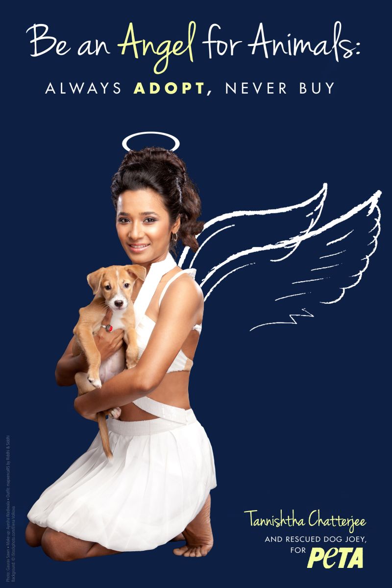 Tannishtha Chatterjee is an Angel for Homeless dogs in new Peta Ad