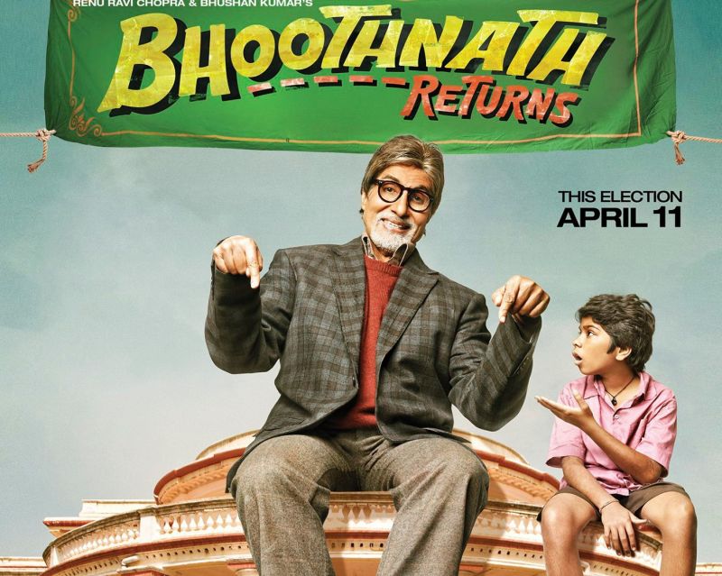 Amitabh Bachchan and Parth in Bhoothnath Returns
