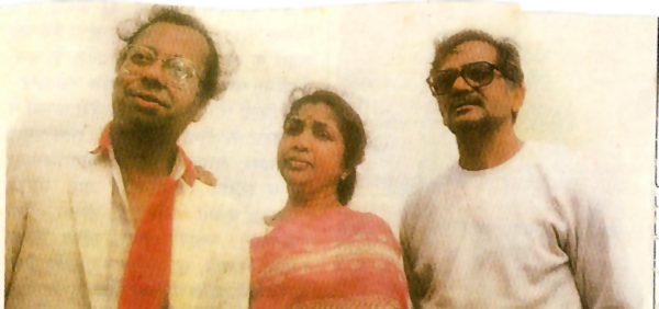 R.D Burman with Asha Bhonsle and Gulzar