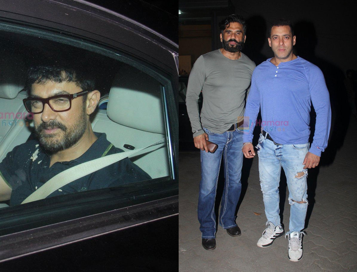 Aamir Khan, Salman Khan, Suniel Shetty snapped