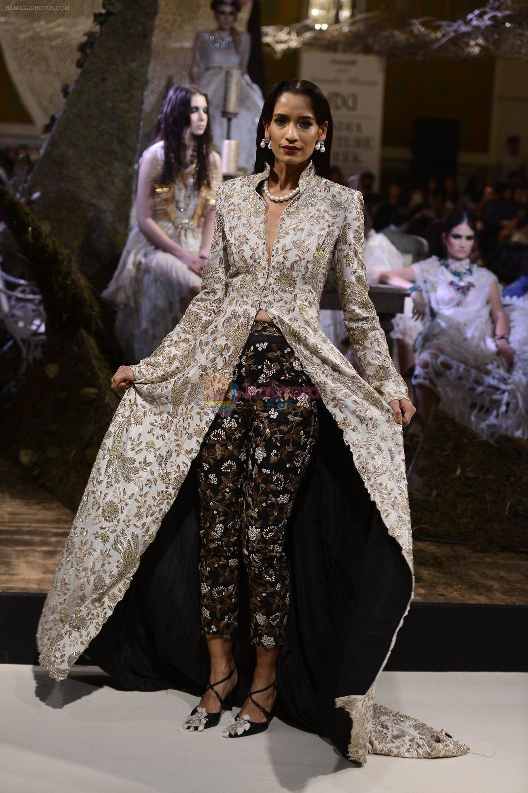 A Model during Anamika Khanna showcase When Time Stood Still at the FDCI India Couture Week 2016 on 22 July 2016