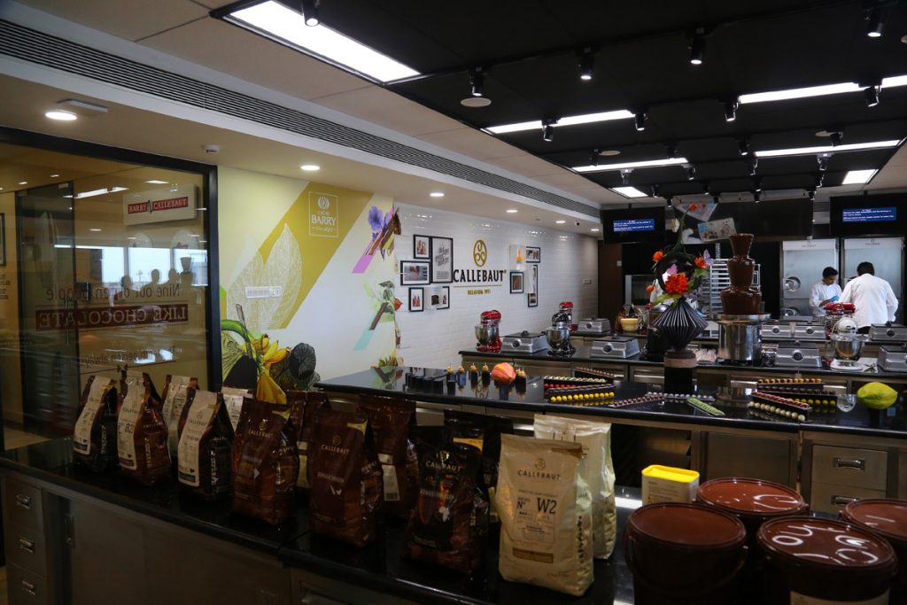 The interiors of the relocated Callebaut Chocolate Academy in Mumbai