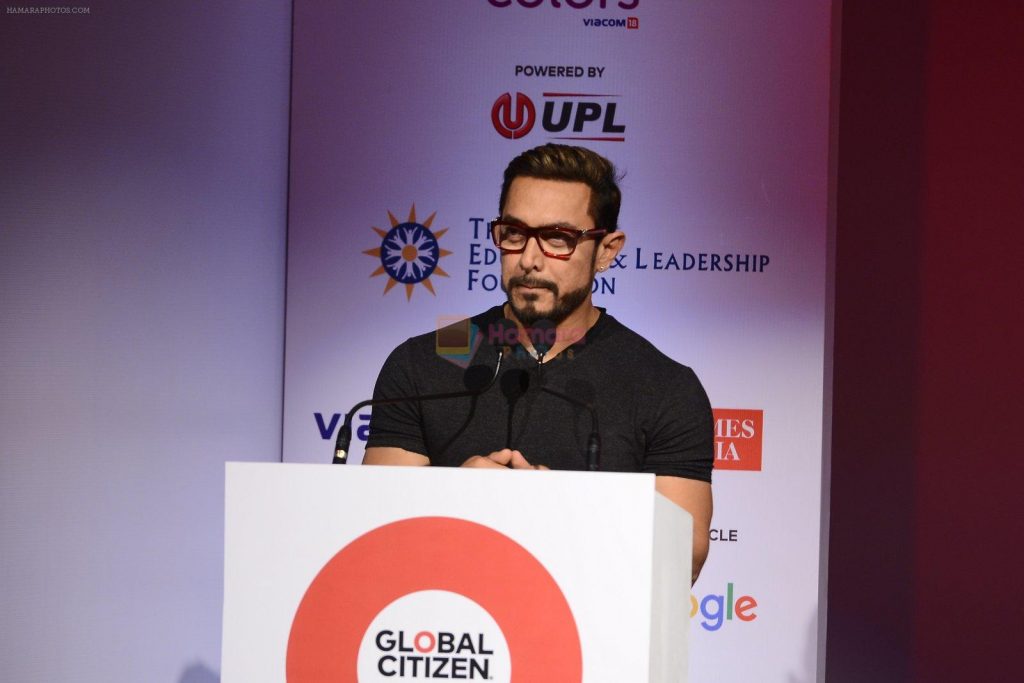 Aamir Khan at the launch of Global Citizen India on 11th Sept 2016