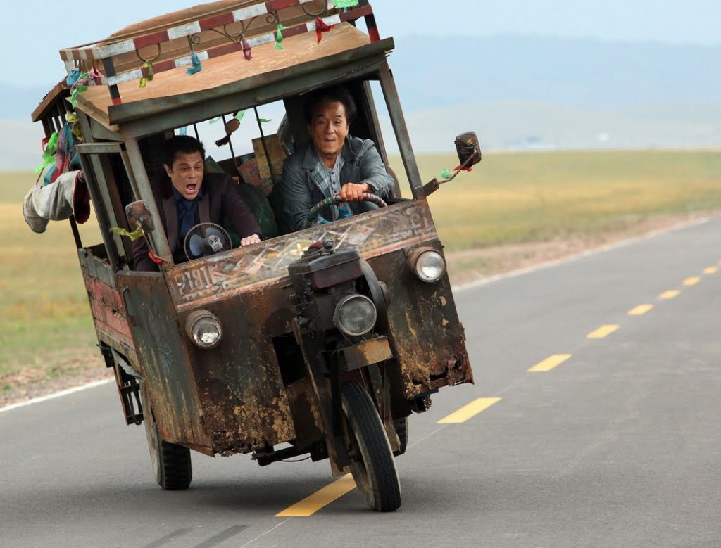 Jackie Chan and Johnny Knoxville in Skiptrace