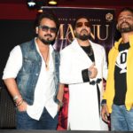 Toshi, Mika Singh and Shaarib during his song MAJNU launch in Mumbai