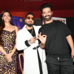 Aditi Vats, Mika Singh, Aamir Ali during the launch of their song MAJNU