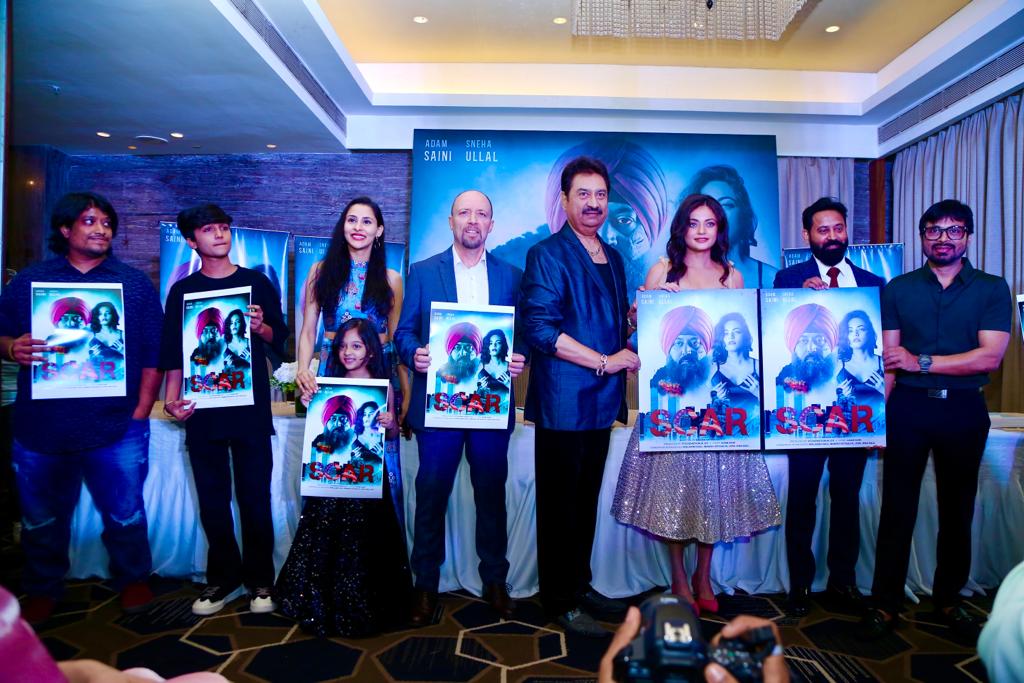 Kumar Sanu, Manish Vatssalya, Sneha Ullal and Adam Saini at SCAR movie poster launch
