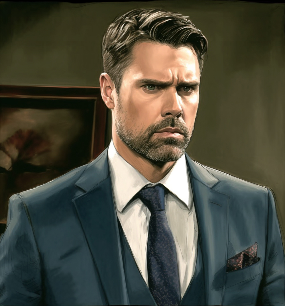 Sketch of Joshua Morrow as Nicholas Newman in The Young and the Restless