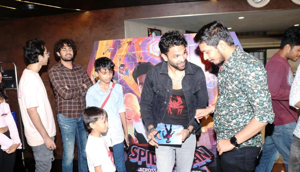 Indian Spider Man Mile Morales Aka Koustuv Ghosh hosts Special Screening of hindi dubbed version of Across The Spider-Verse