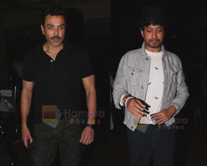 Bobby Deol and Irrfan Khan spotted at the Airport on 14th July 2017