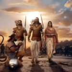 Prabhas as Raghava, Kriti Sanon as Janaki, Sunny Singh as Lakshmana, Devdatta Nage as Hanuman in Adipurush Movie Stills