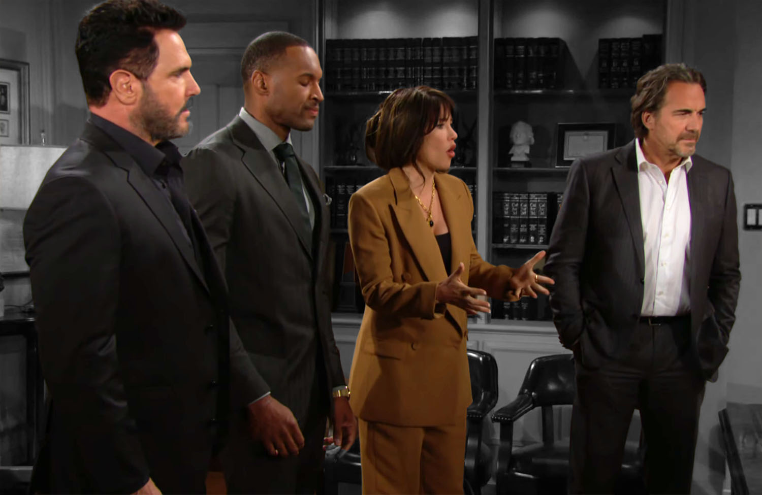 Bill, Carter, Steffy and Ridge in The Bold and the Beautiful