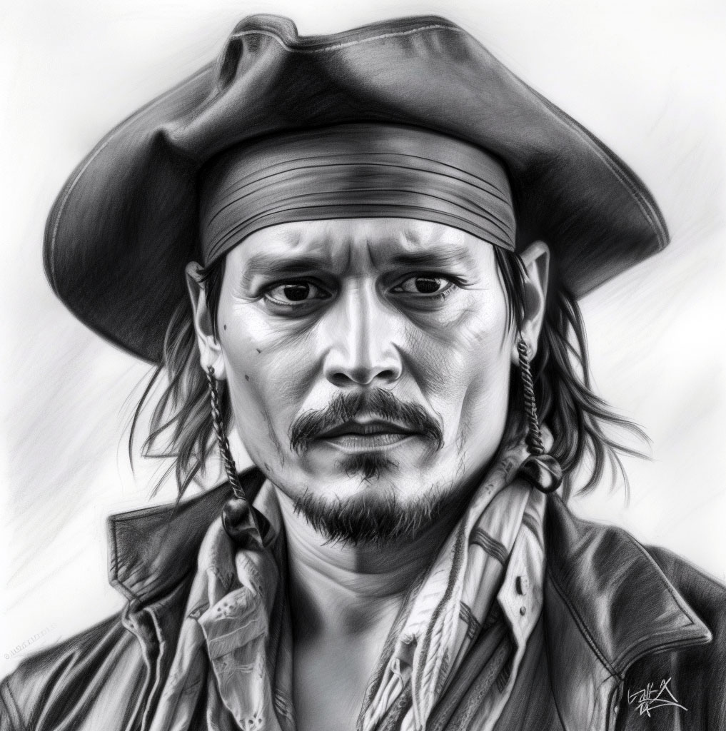 Johnny Depp Pencil portrait drawing by Amine Yar on Dribbble
